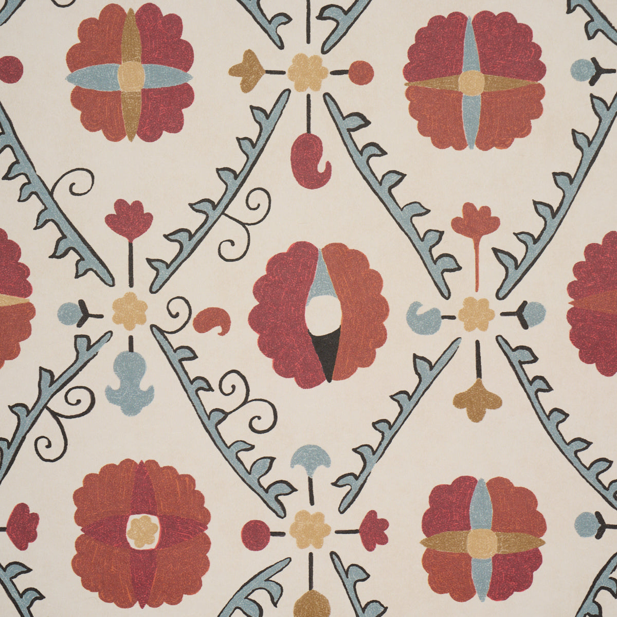 Purchase 5018280 | Amal, Tent Red & Blue - Schumacher Wallpaper