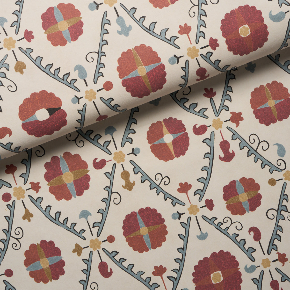 Purchase 5018280 | Amal, Tent Red & Blue - Schumacher Wallpaper
