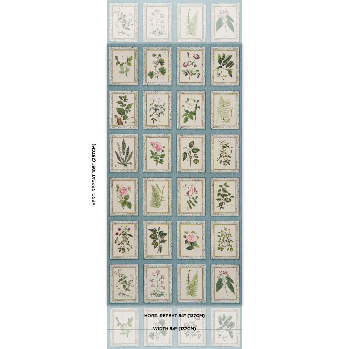 Purchase 5018312 | Garden'S Trust, Porcelain Blue - Schumacher Wallpaper