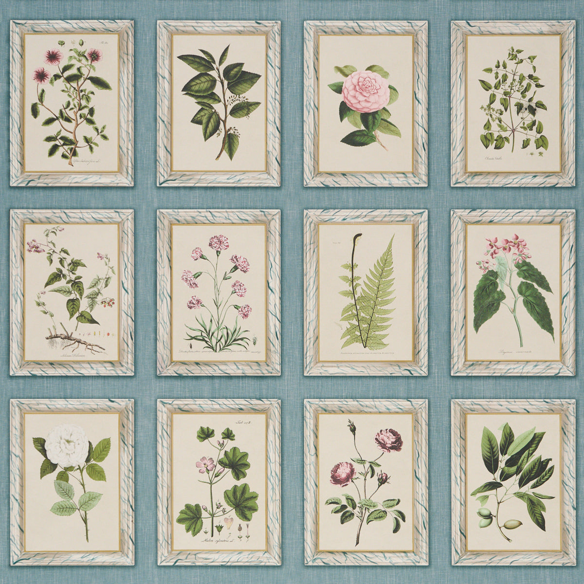Purchase 5018312 | Garden'S Trust, Porcelain Blue - Schumacher Wallpaper