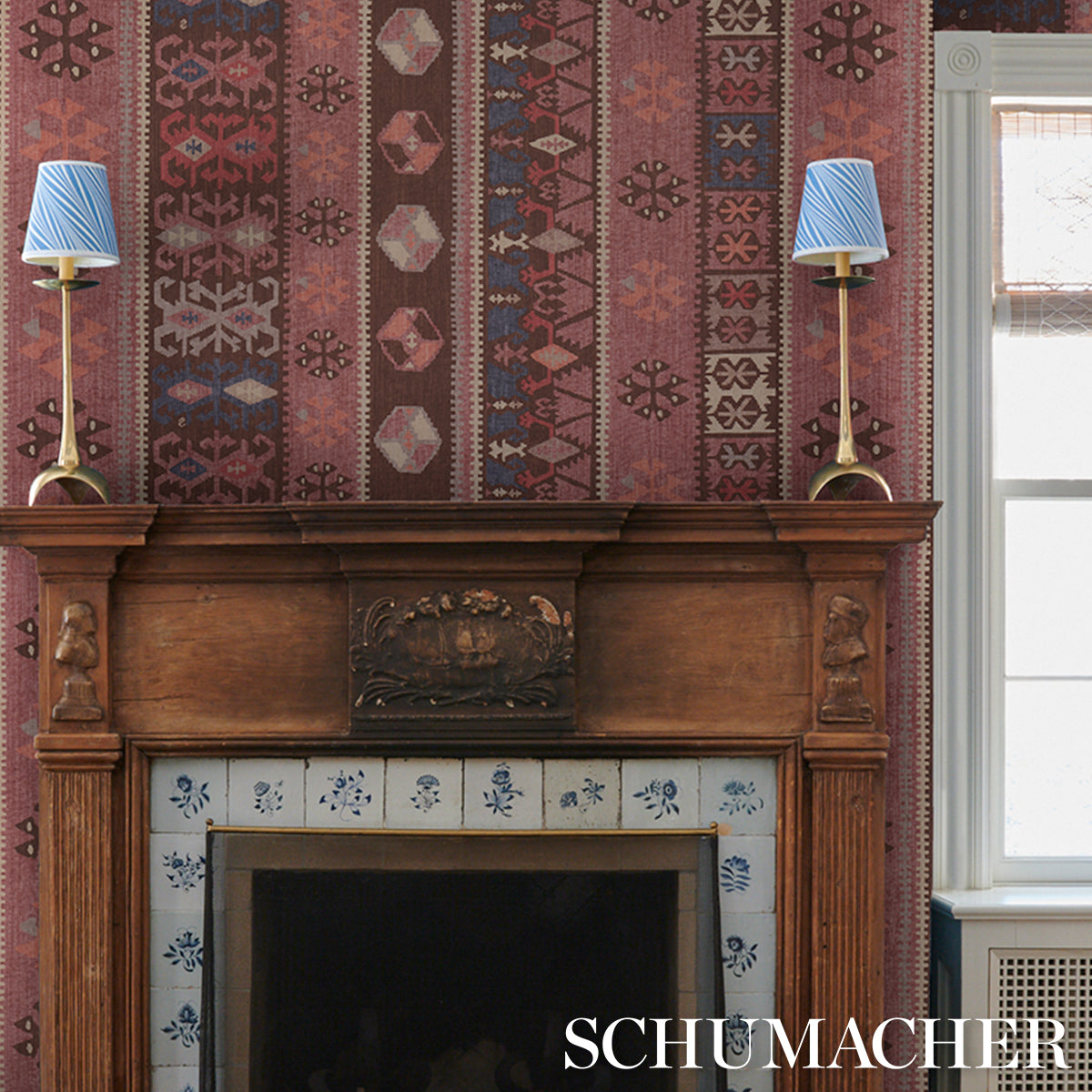Purchase 5018322 | Sahane, Faded Rust - Schumacher Wallpaper
