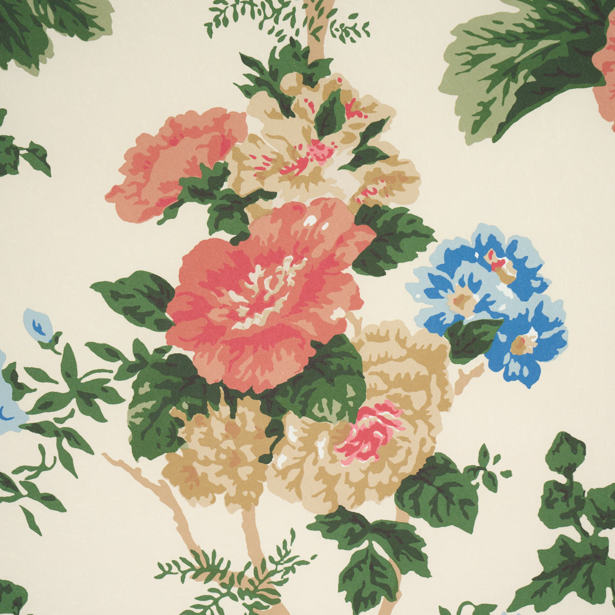 Purchase 5018340 | Wycombe Park, Red & Blue - Schumacher Wallpaper