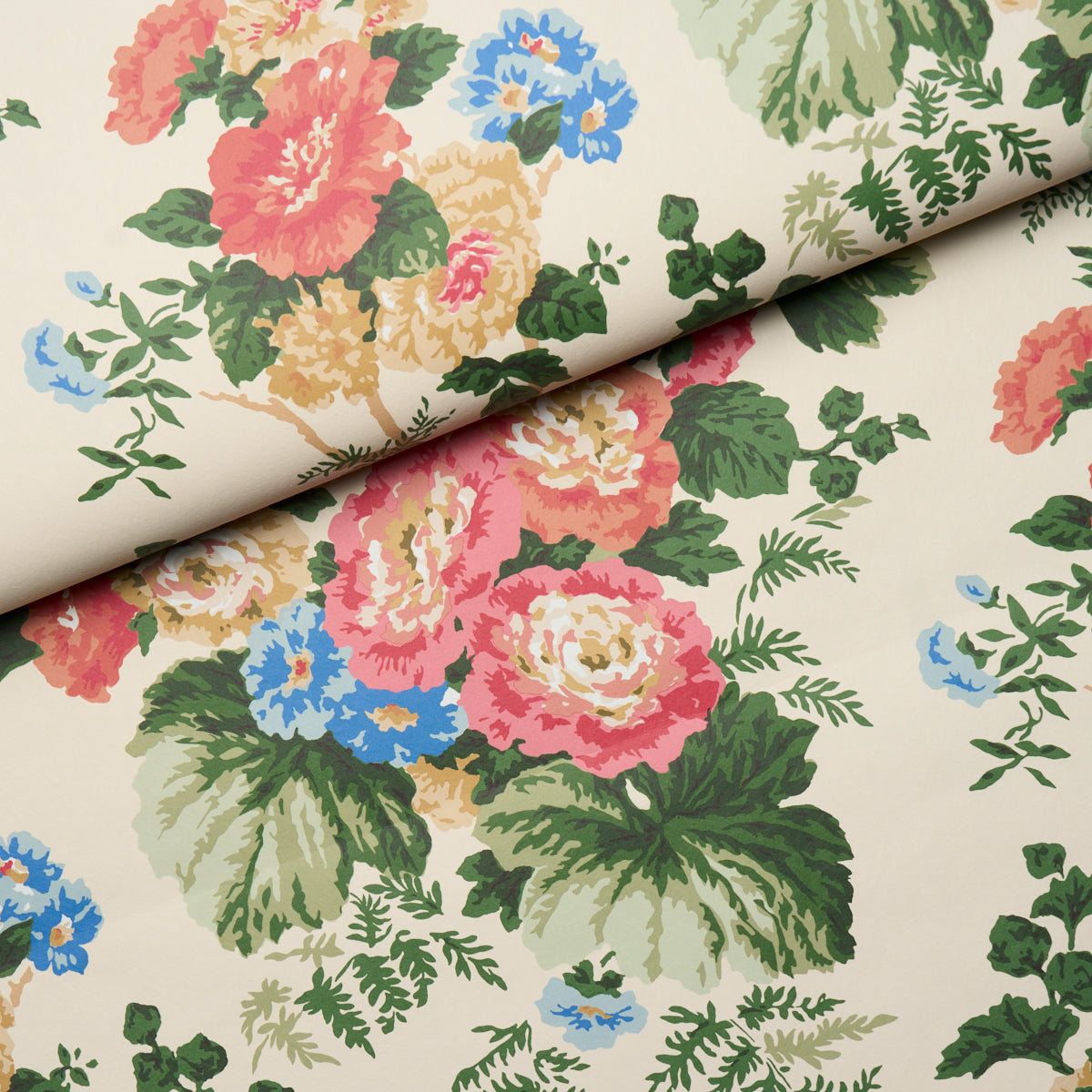 Purchase 5018340 | Wycombe Park, Red & Blue - Schumacher Wallpaper