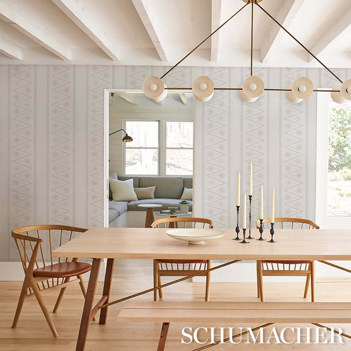 Purchase 5018370 | The Pearlies, Silver - Schumacher Wallpaper