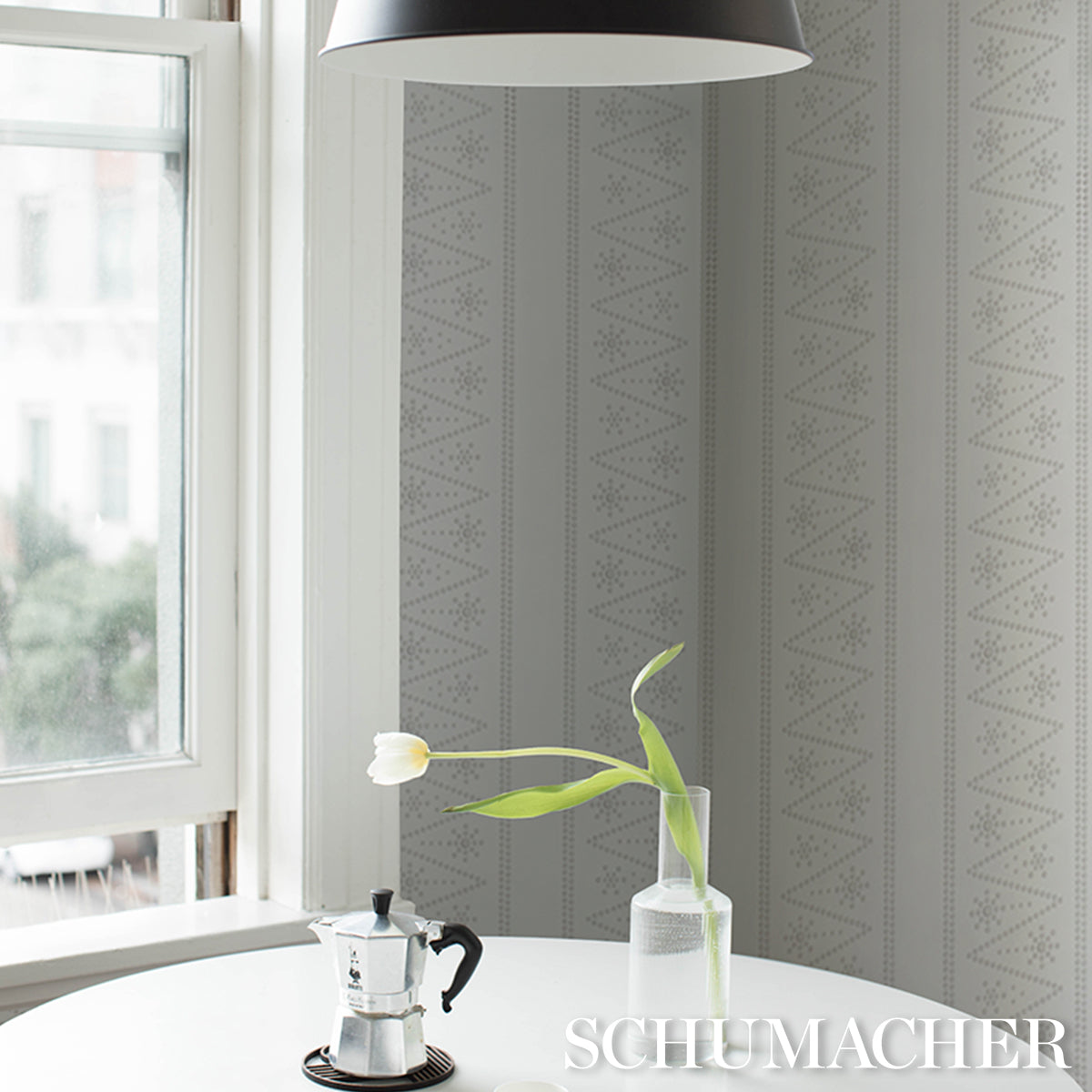 Purchase 5018370 | The Pearlies, Silver - Schumacher Wallpaper