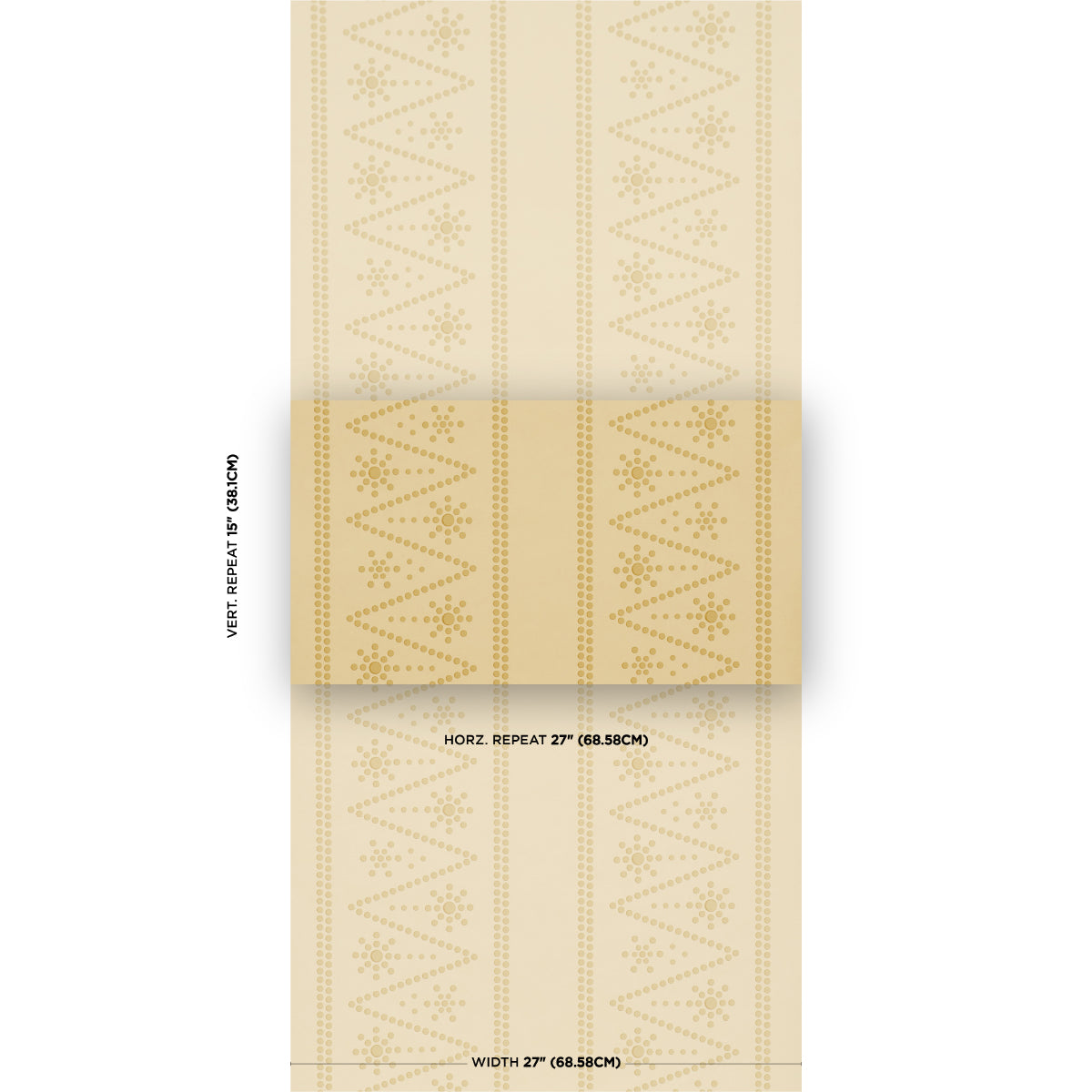 Purchase 5018371 | The Pearlies, Soft Gold - Schumacher Wallpaper