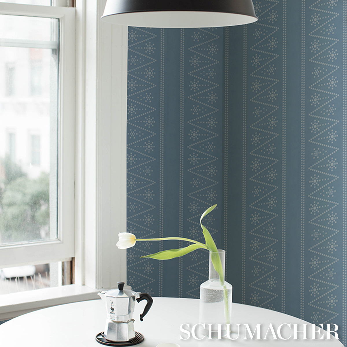 Purchase 5018372 | The Pearlies, Soft Blue - Schumacher Wallpaper