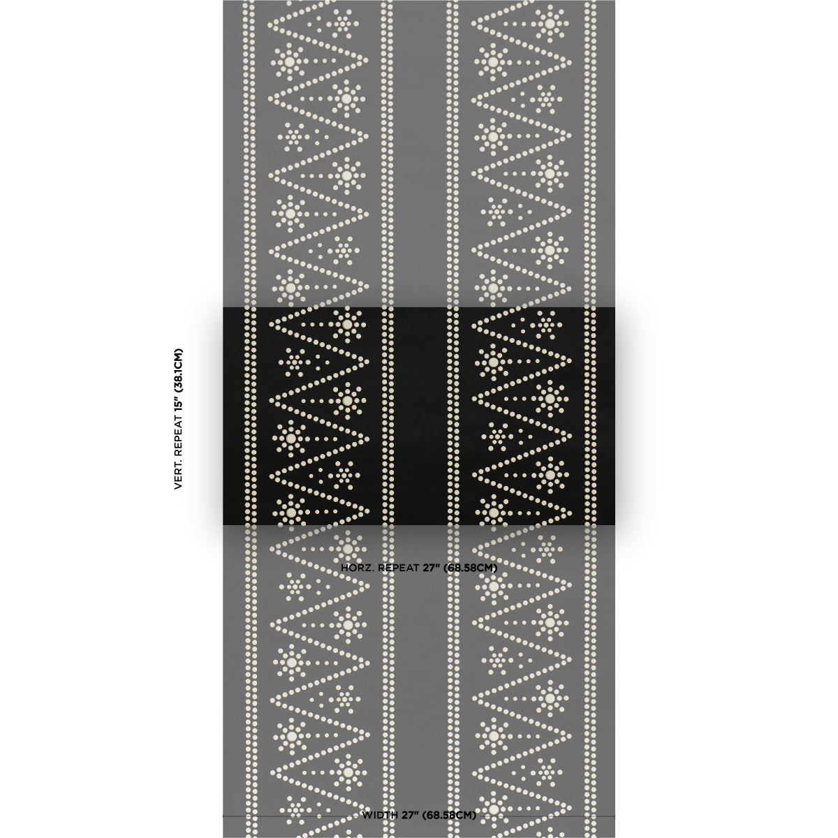 Purchase 5018373 | The Pearlies, Black - Schumacher Wallpaper