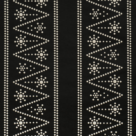 Purchase 5018373 | The Pearlies, Black - Schumacher Wallpaper