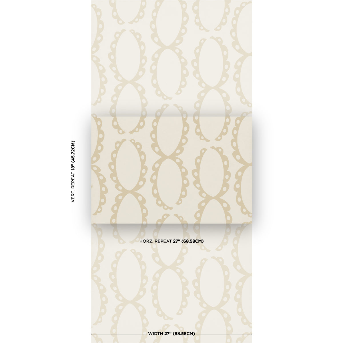 Purchase 5018380 | The Saints, Warm White - Schumacher Wallpaper