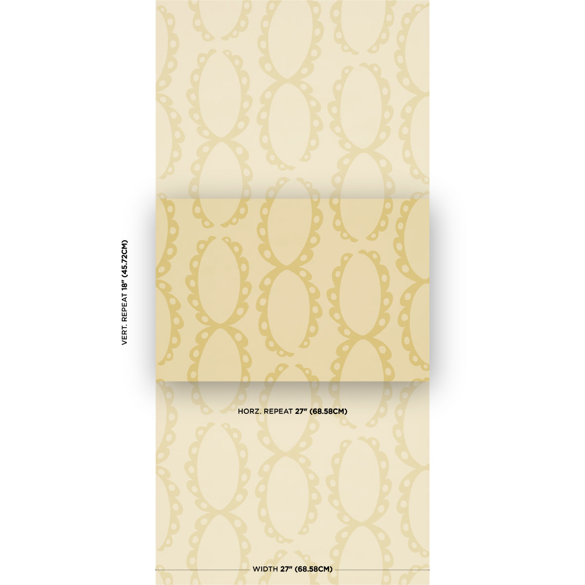Purchase 5018381 | The Saints, Soft Gold - Schumacher Wallpaper