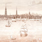Purchase 5018391 | Philadelphia Harbor 3 Panel Set, Sepia - Schumacher Wallpaper