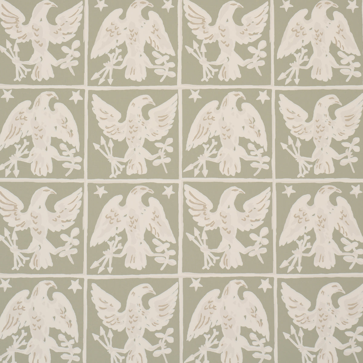 Purchase 5018400 | Barton'S Eagle Hand Print, Green - Schumacher Wallpaper