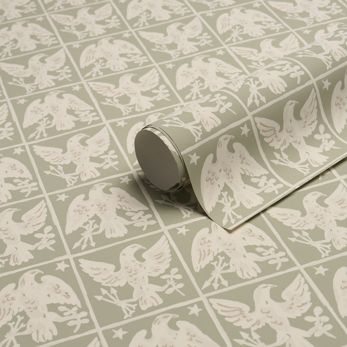 Purchase 5018400 | Barton'S Eagle Hand Print, Green - Schumacher Wallpaper