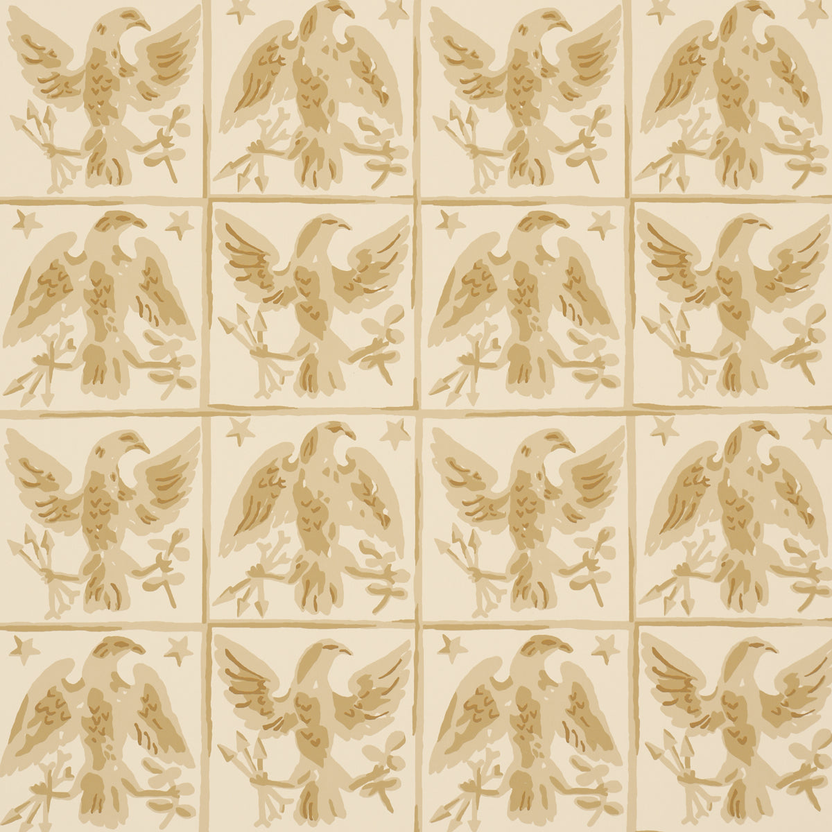Purchase 5018401 | Barton'S Eagle Hand Print, Yellow - Schumacher Wallpaper