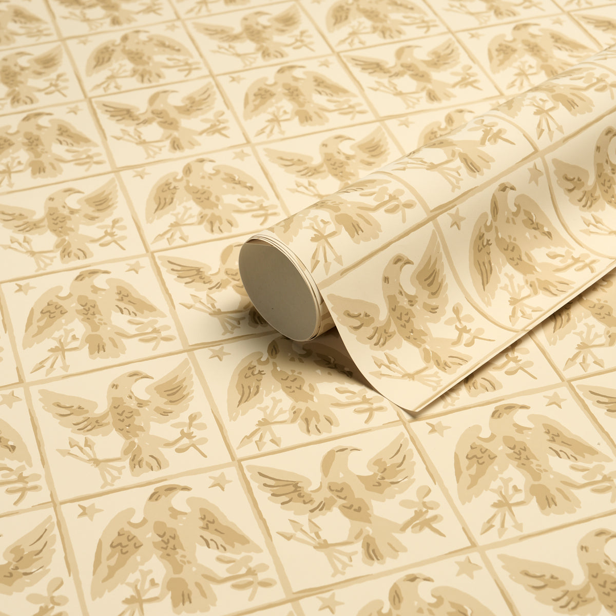 Purchase 5018401 | Barton'S Eagle Hand Print, Yellow - Schumacher Wallpaper