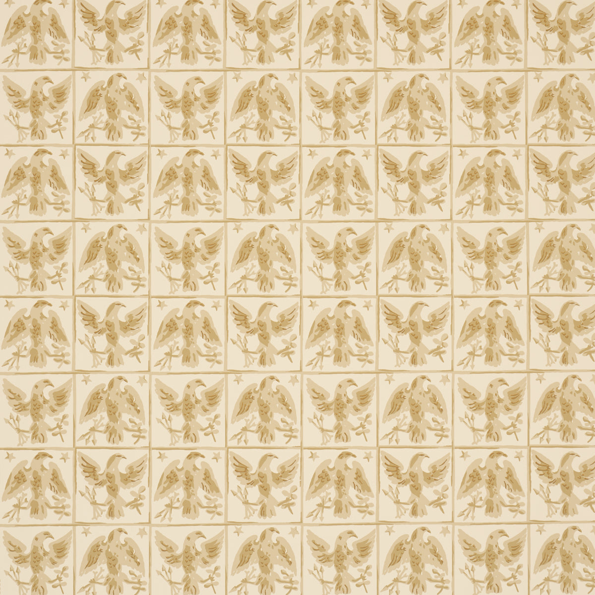 Purchase 5018401 | Barton'S Eagle Hand Print, Yellow - Schumacher Wallpaper
