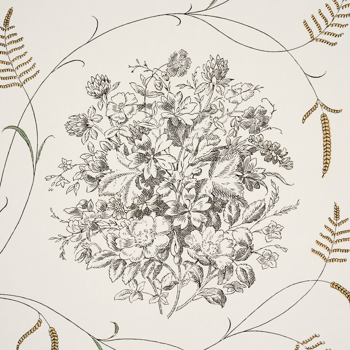 Purchase 5018410 | Century Scenic Toile, Black - Schumacher Wallpaper