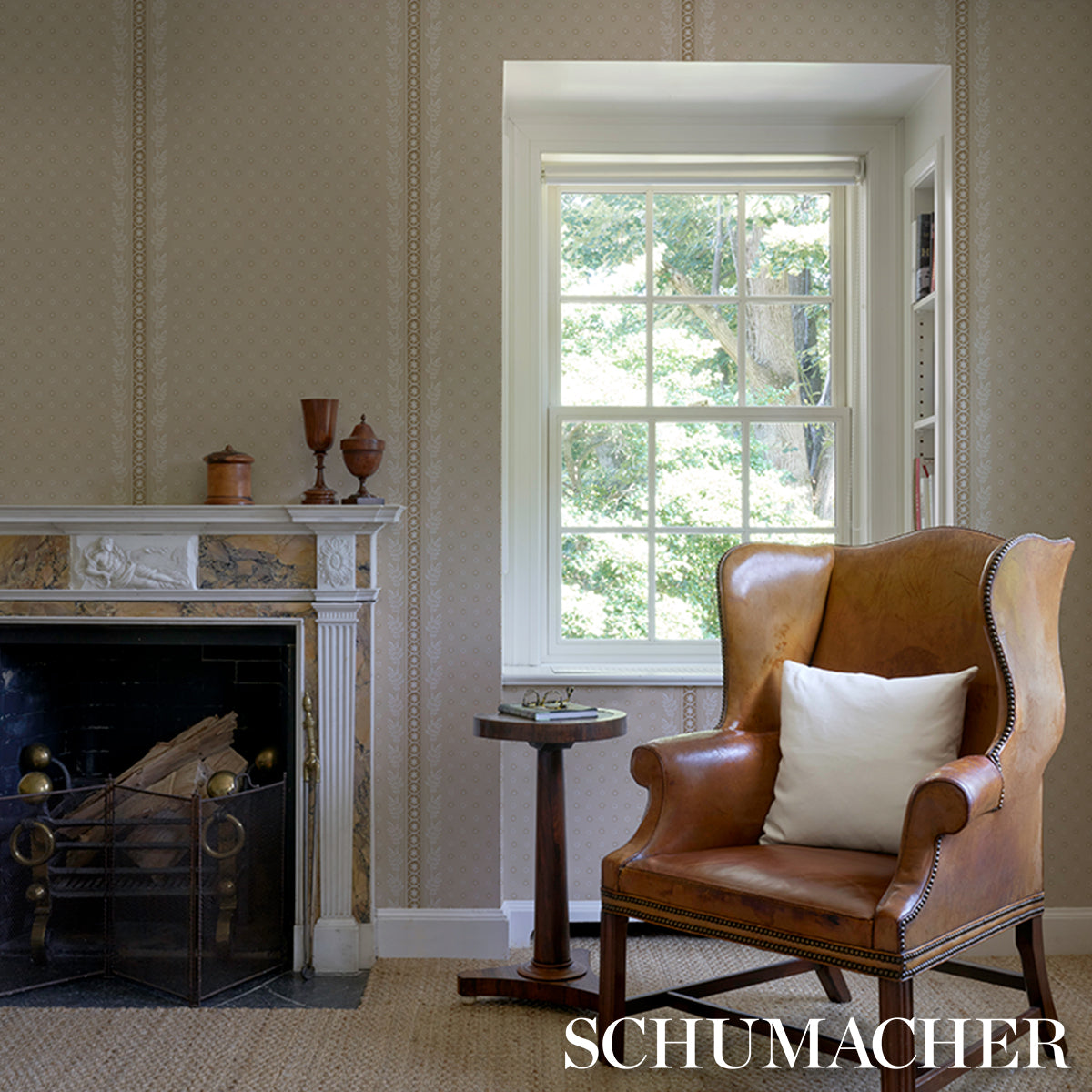 Purchase 5018420 | Astor, Neutral - Schumacher Wallpaper