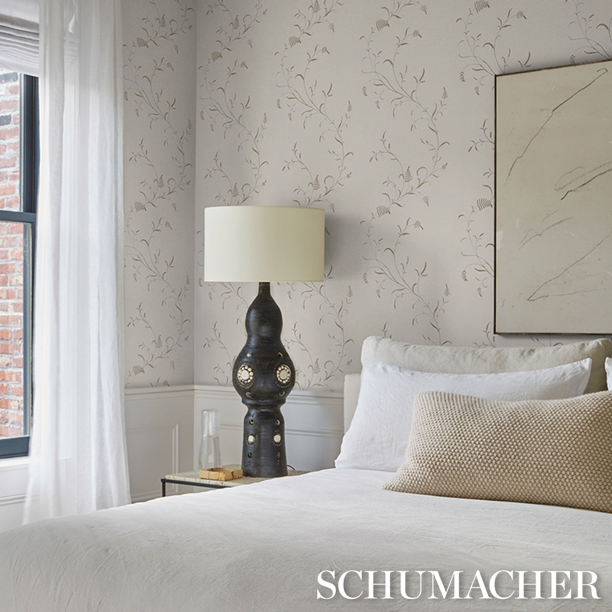 Purchase 5018430 | Winding Wheat, Neutral - Schumacher Wallpaper