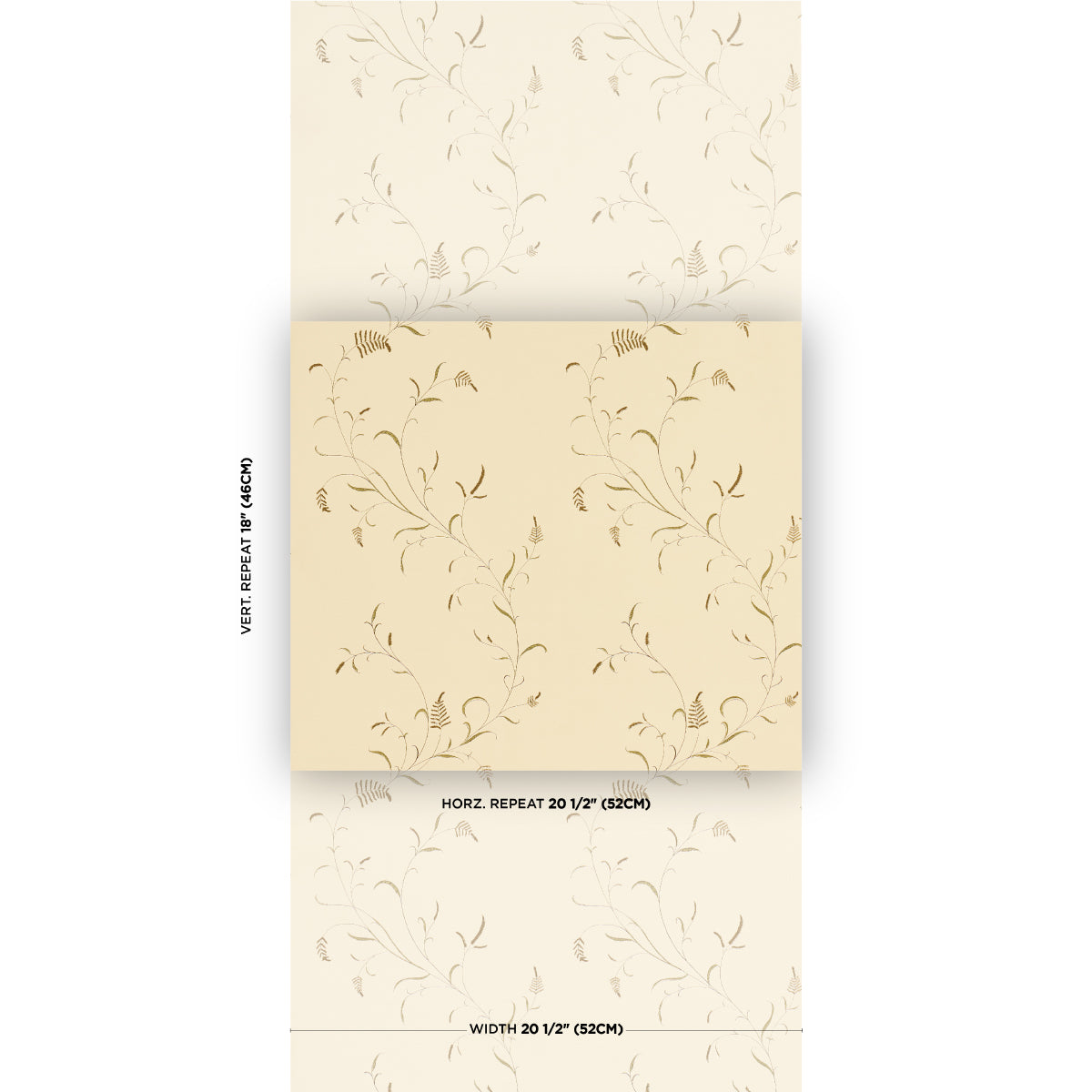 Purchase 5018432 | Winding Wheat, Yellow - Schumacher Wallpaper