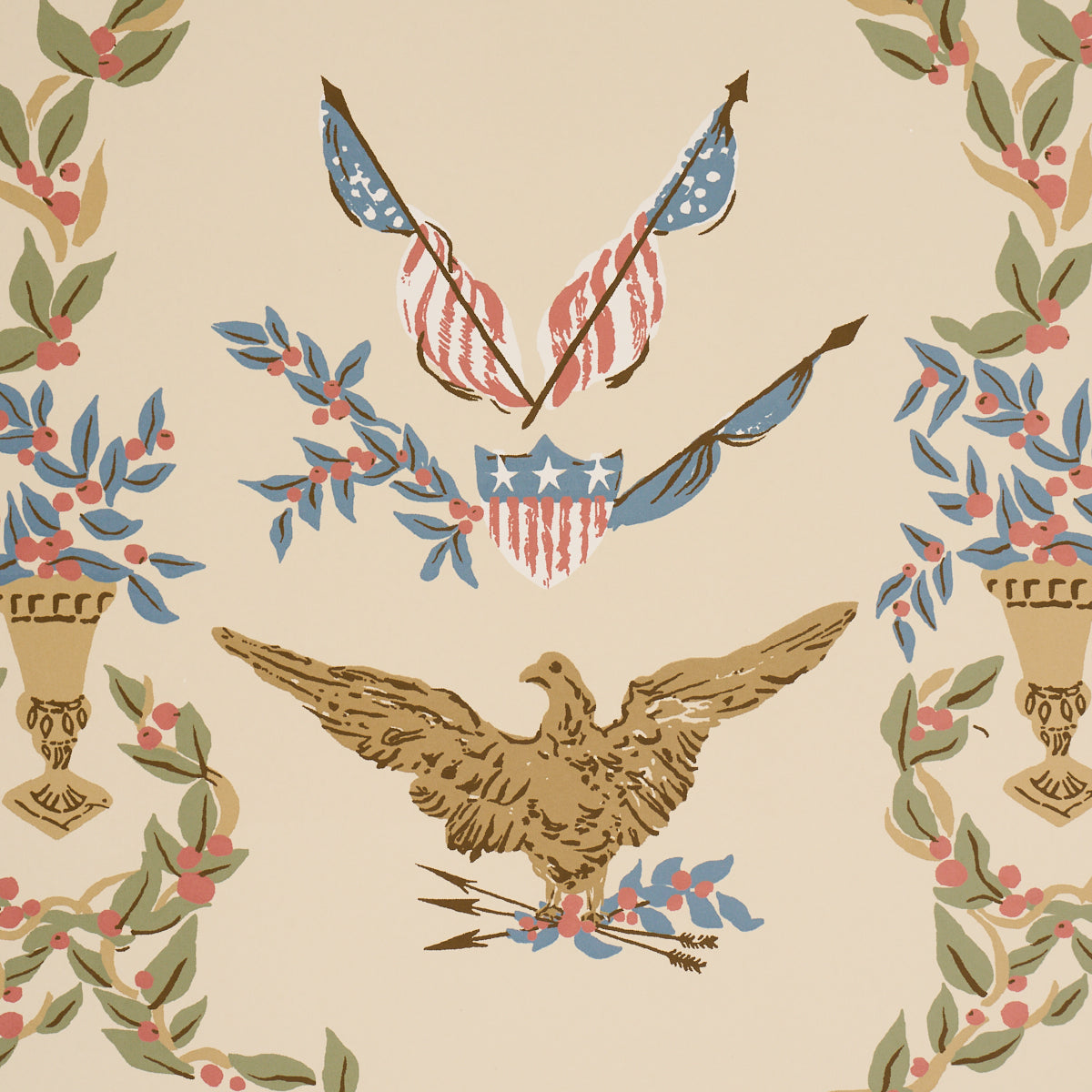 Purchase 5018440 | Liberty'S Laurels, Neutral - Schumacher Wallpaper