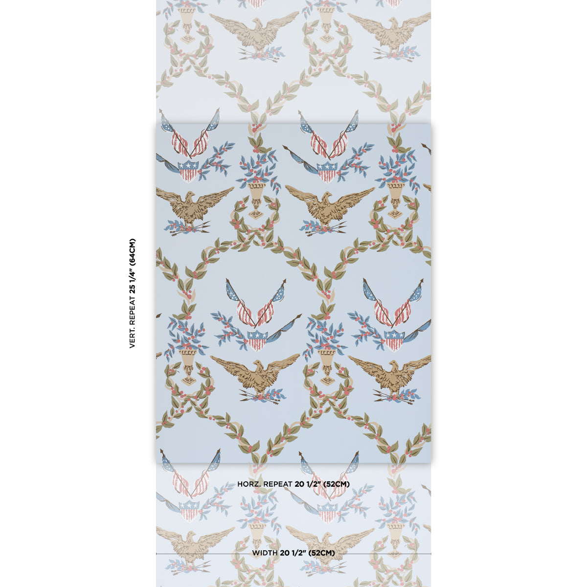 Purchase 5018441 | Liberty'S Laurels, Blue - Schumacher Wallpaper