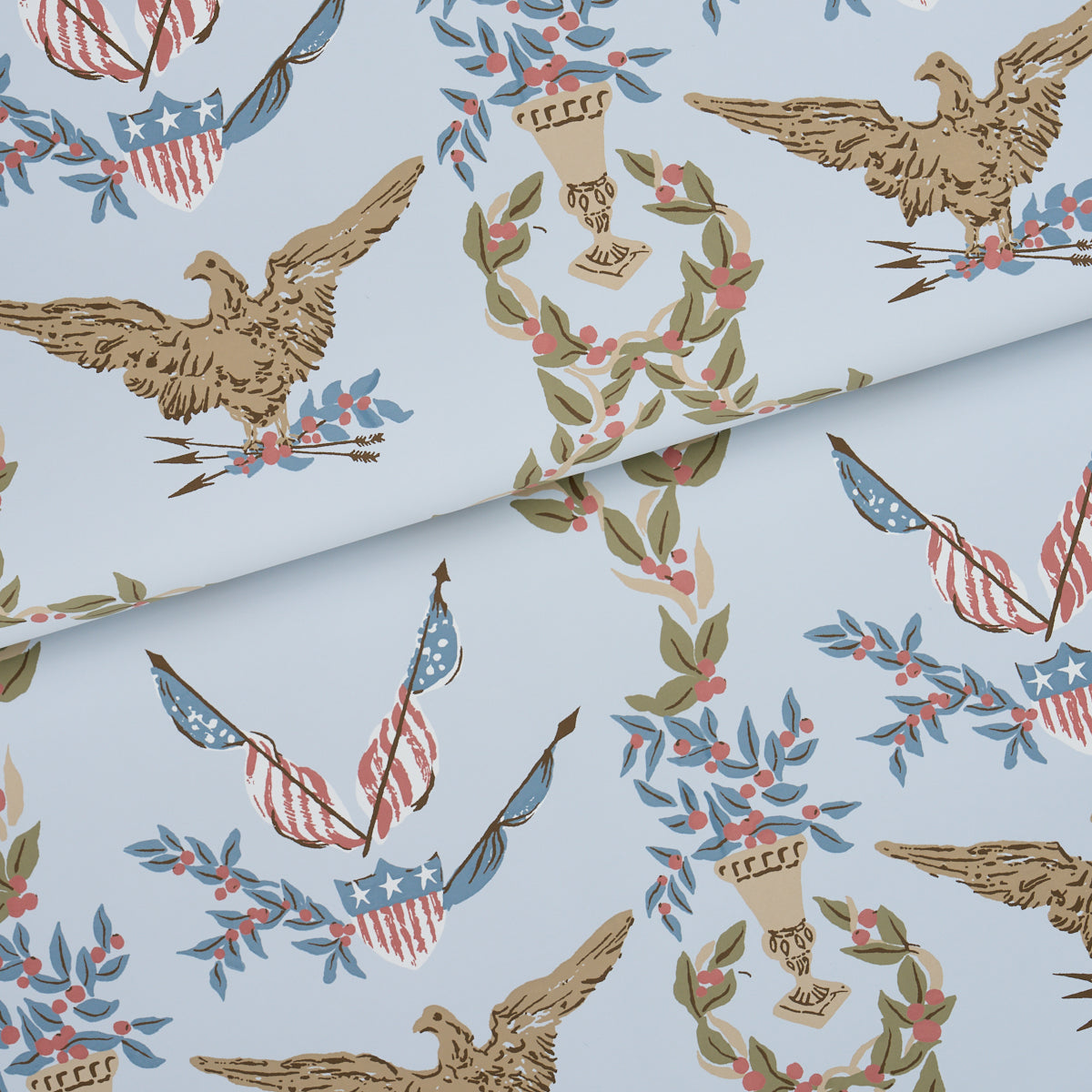 Purchase 5018441 | Liberty'S Laurels, Blue - Schumacher Wallpaper