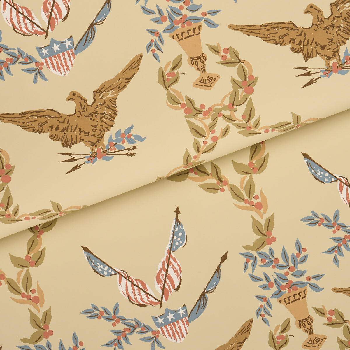 Purchase 5018442 | Liberty'S Laurels, Green - Schumacher Wallpaper