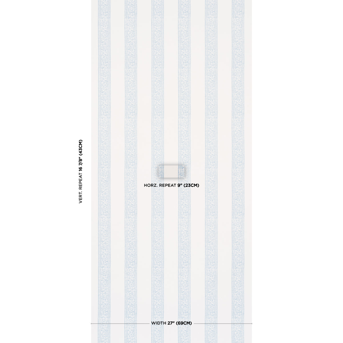 Purchase 5018450 | Mahdavi Stripe, Sky - Schumacher Wallpaper