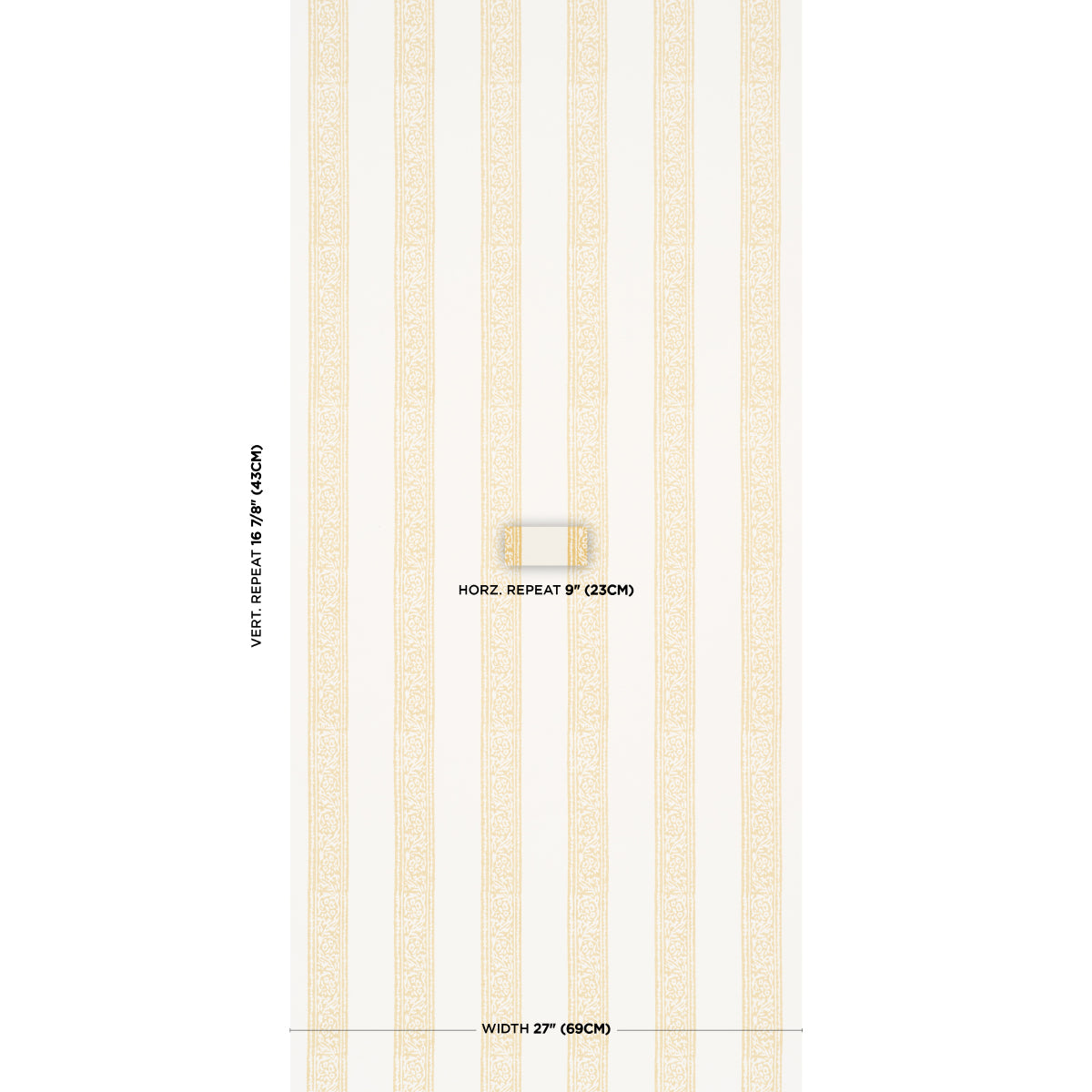 Purchase 5018451 | Mahdavi Stripe, Yellow - Schumacher Wallpaper