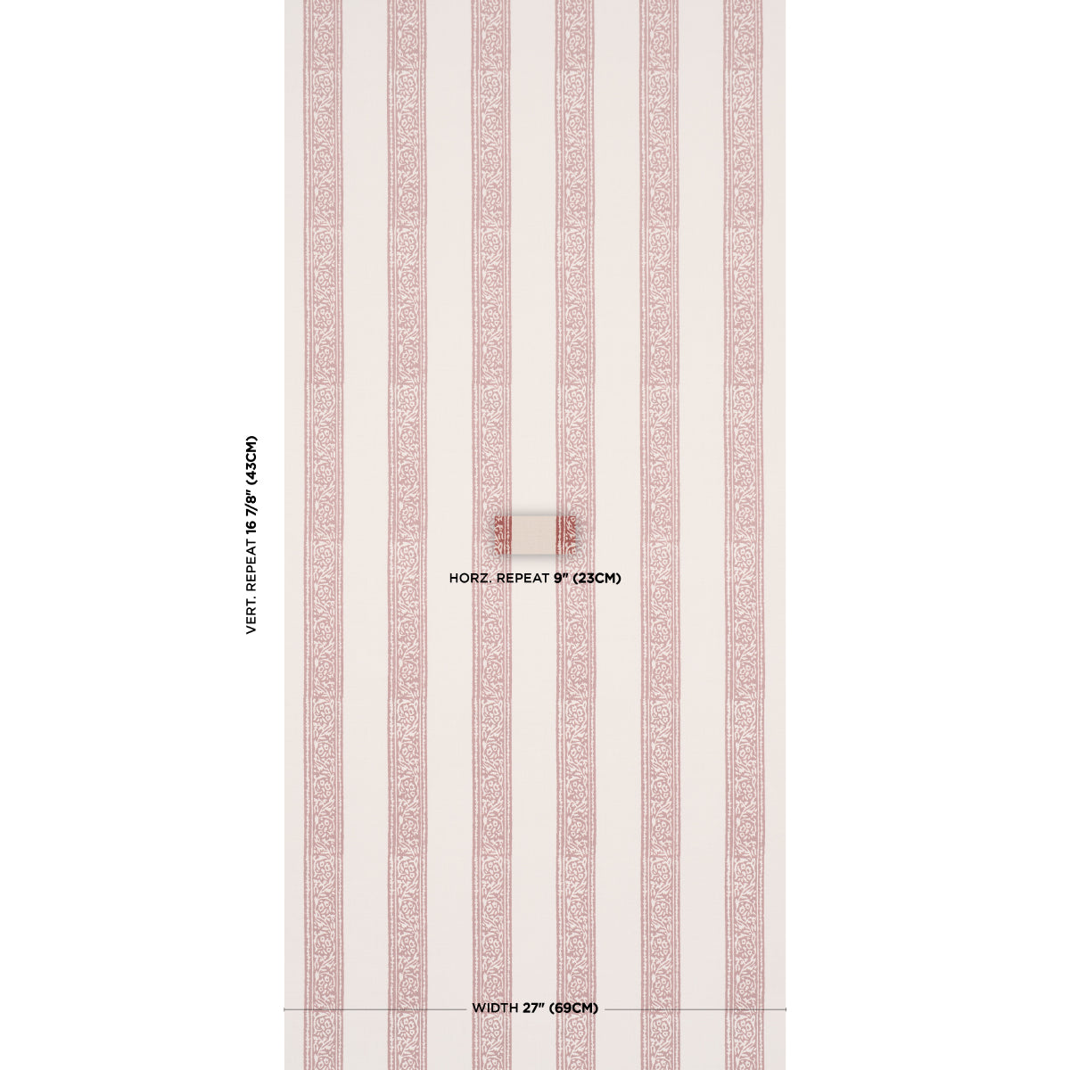 Purchase 5018452 | Mahdavi Stripe, Red - Schumacher Wallpaper