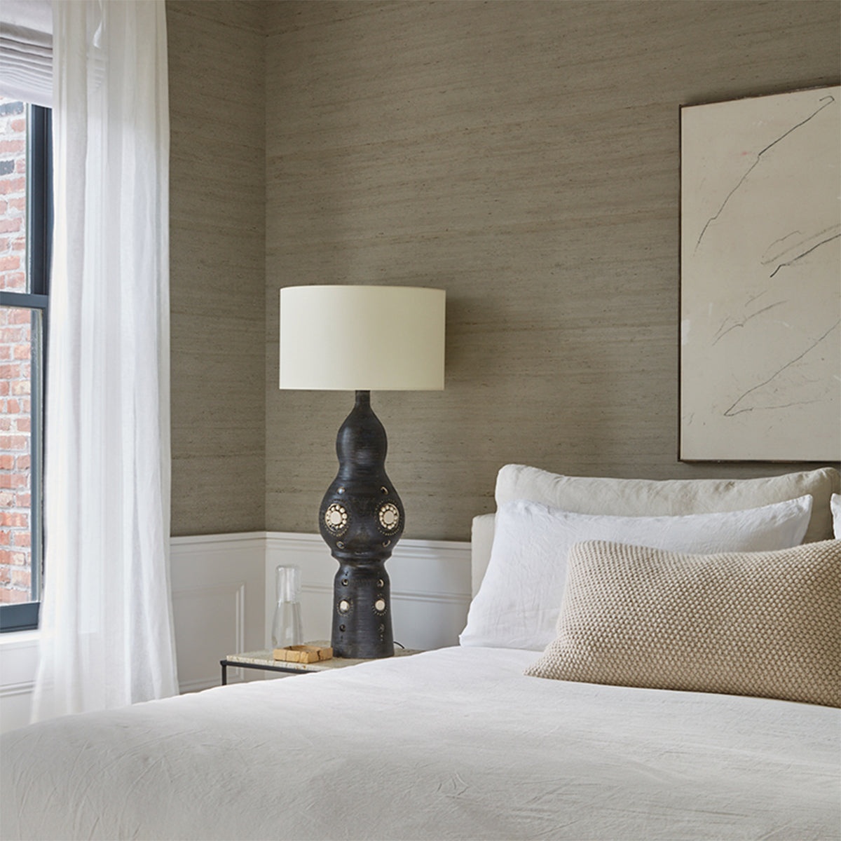 Purchase 5018512 | Han Arrowroot, Silver - Schumacher Wallpaper