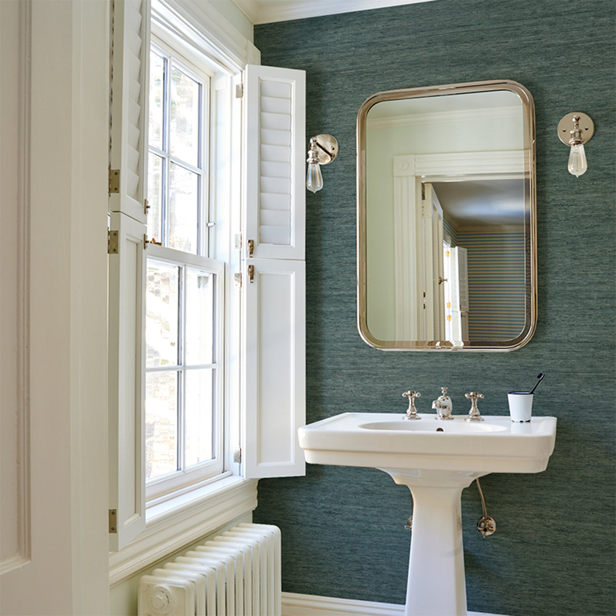 Purchase 5018517 | Han Arrowroot, Teal - Schumacher Wallpaper