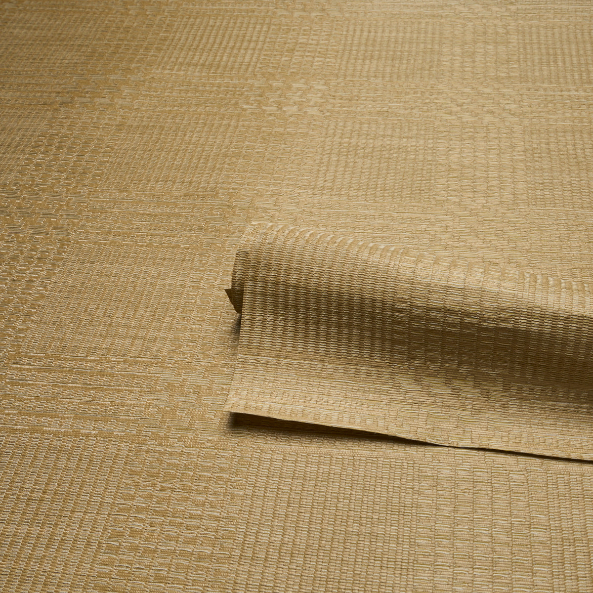 Purchase 5018580 | Fuzzy Plaid, Antique Gold - Schumacher Wallpaper