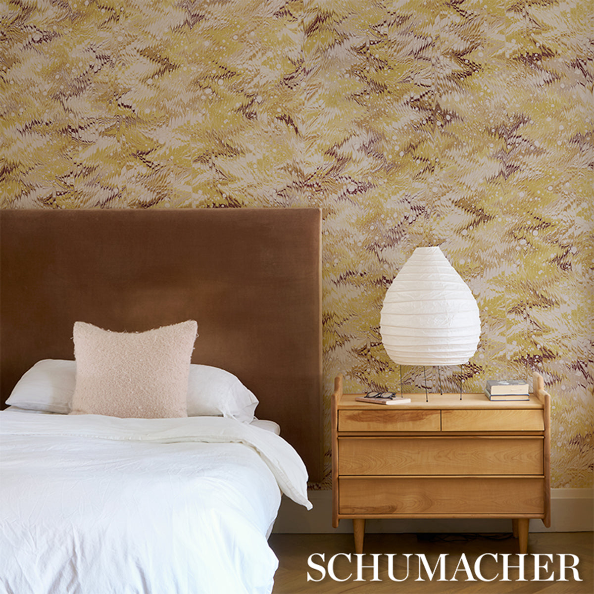 Purchase 5018591 | Mesmeric, Curry - Schumacher Wallpaper