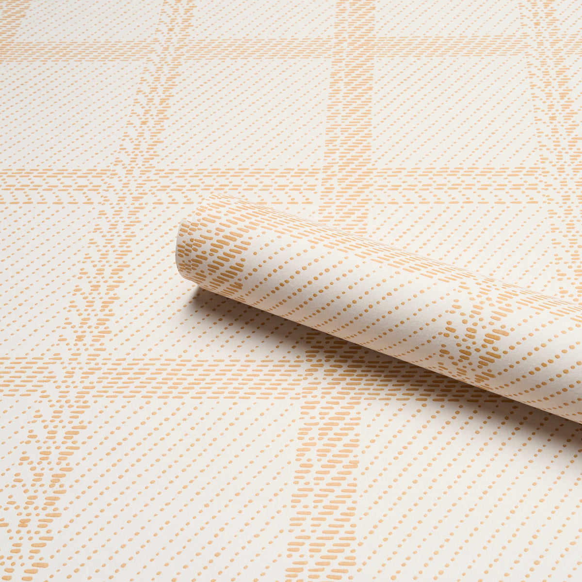 Purchase 5018610 | Vibrato Plaid, Antique Gold - Schumacher Wallpaper