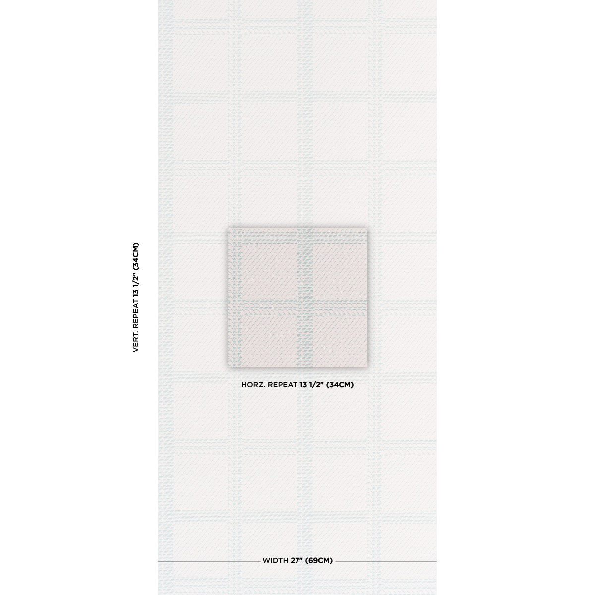 Purchase 5018611 | Vibrato Plaid, Sky - Schumacher Wallpaper