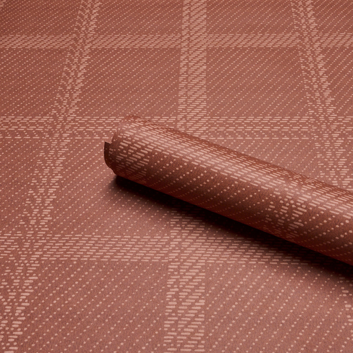 Purchase 5018612 | Vibrato Plaid, Terracotta - Schumacher Wallpaper