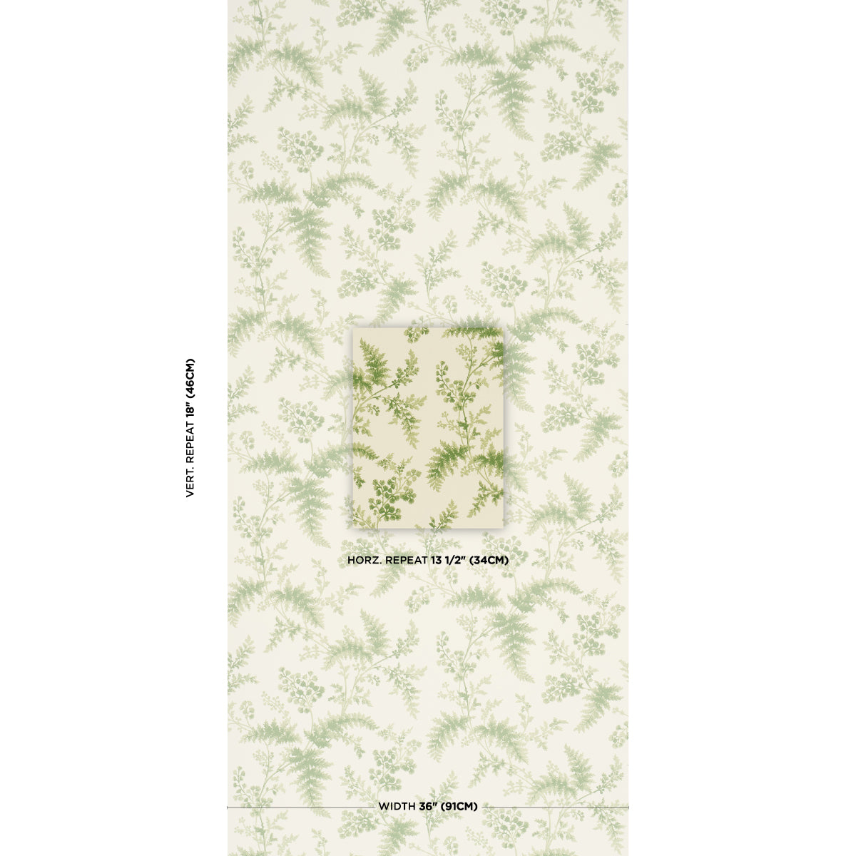 Purchase 5018620 | Maidenhair, Moss - Schumacher Wallpaper