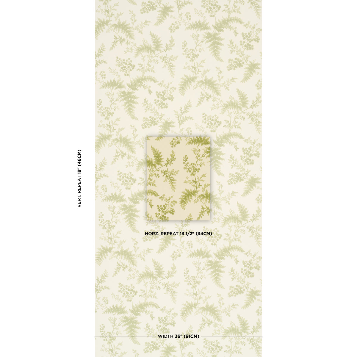 Purchase 5018621 | Maidenhair, Leaf - Schumacher Wallpaper