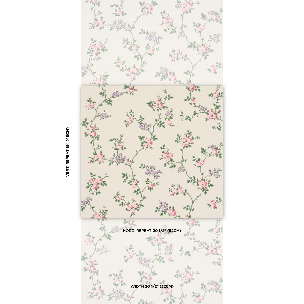 Purchase 5018650 | A Rose Is A Rose Is A Rose, Rose Quartz - Schumacher Wallpaper