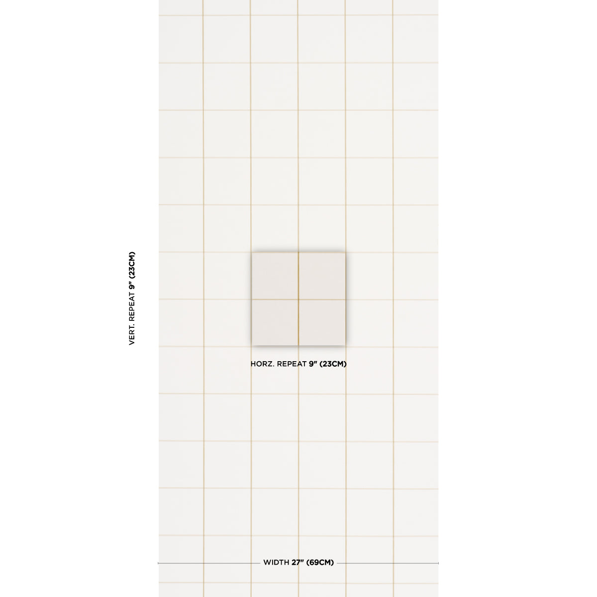 Purchase 5018702 | Woodman Check, Straw - Schumacher Wallpaper