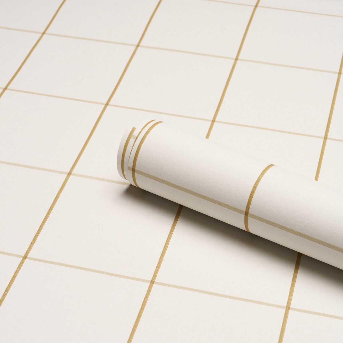 Purchase 5018702 | Woodman Check, Straw - Schumacher Wallpaper