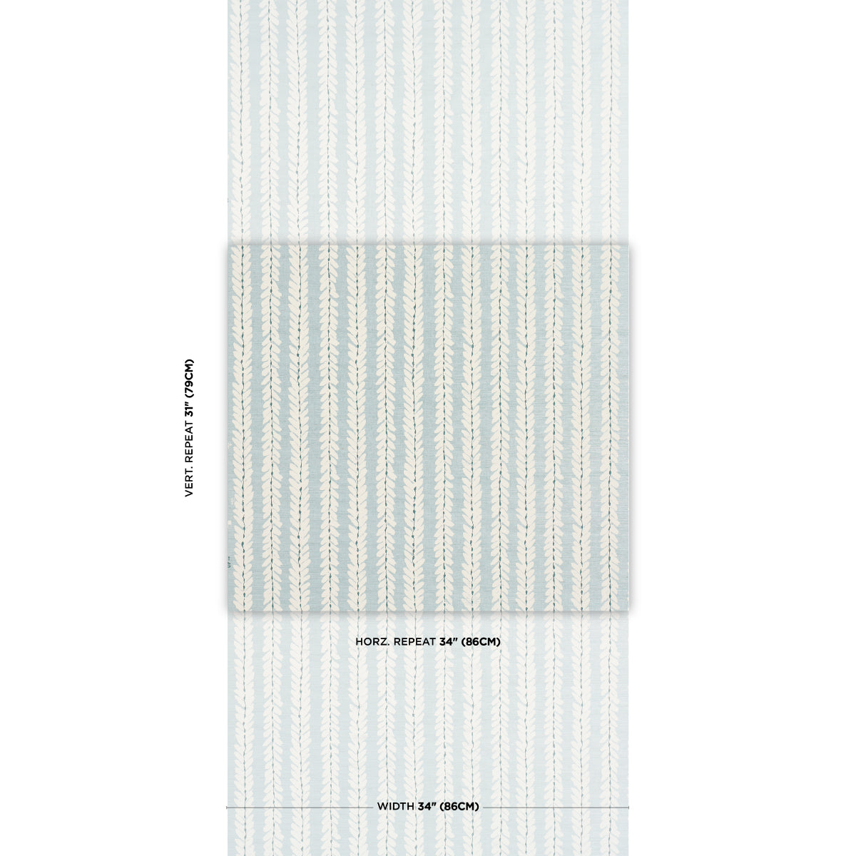 Purchase 5018710 | Woodperry Hand Printed Sisal, Water Blue - Schumacher Wallpaper
