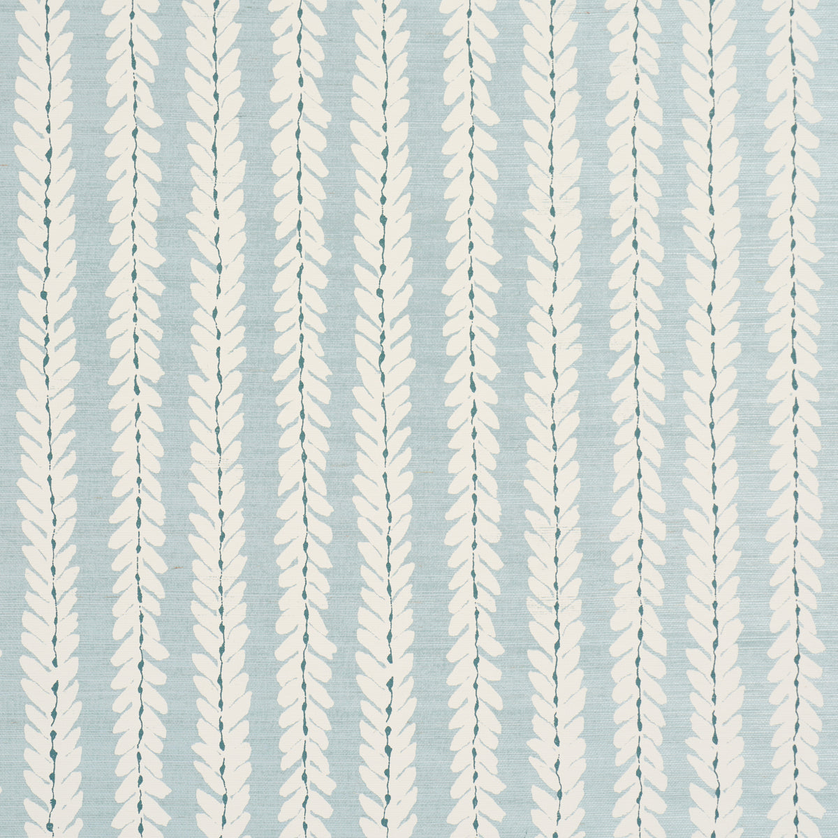 Purchase 5018710 | Woodperry Hand Printed Sisal, Water Blue - Schumacher Wallpaper