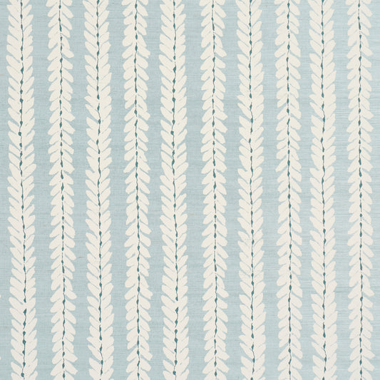 Purchase 5018710 | Woodperry Hand Printed Sisal, Water Blue - Schumacher Wallpaper