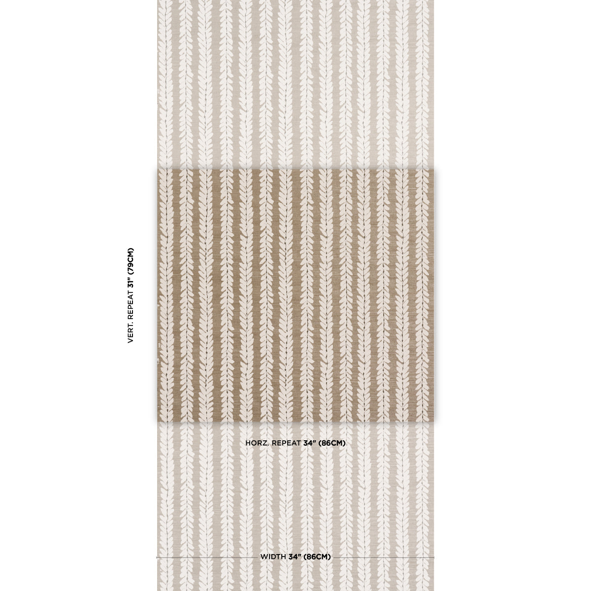 Purchase 5018711 | Woodperry Hand Printed Sisal, Flax - Schumacher Wallpaper