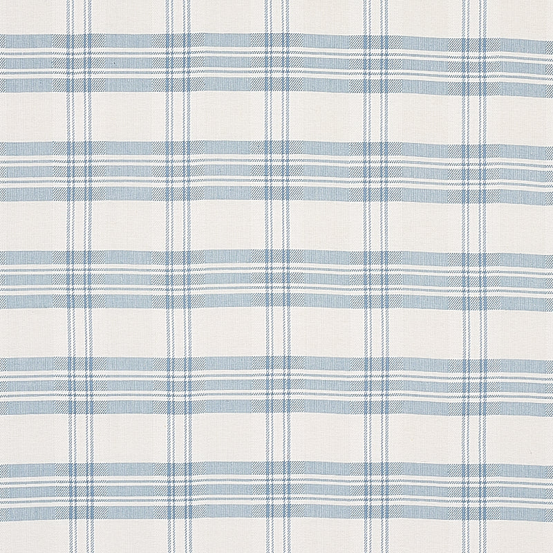 Save 50205 Check Rustique Sky by Schumacher Fabric
