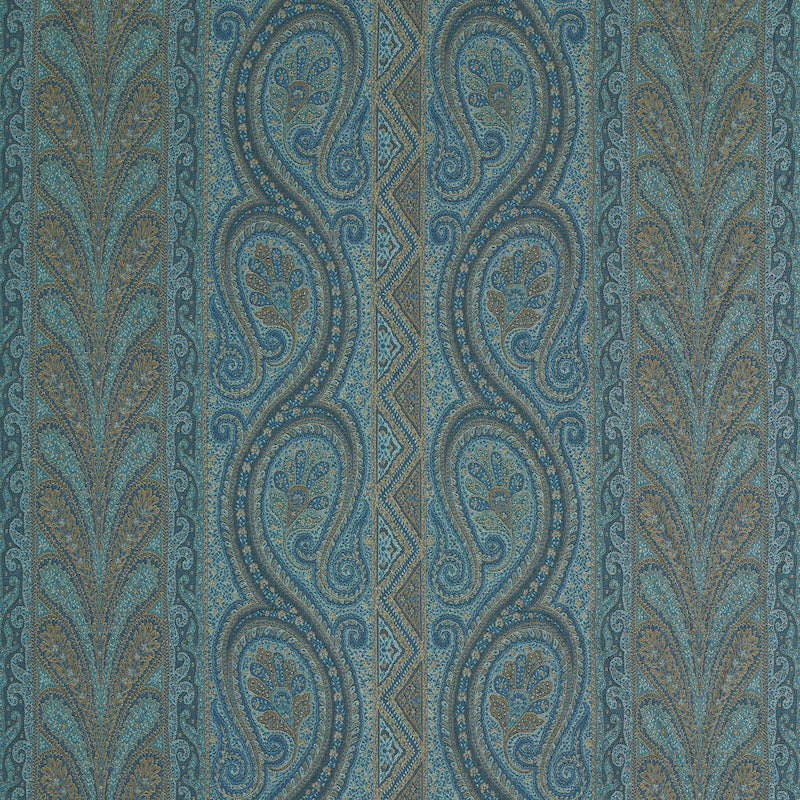 Buy 50774 Chatelaine Paisley Blue by Schumacher Fabric